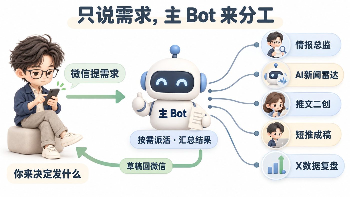 微信裡說一句,就能運營X:我的 5 個 Bot 樣板公開了